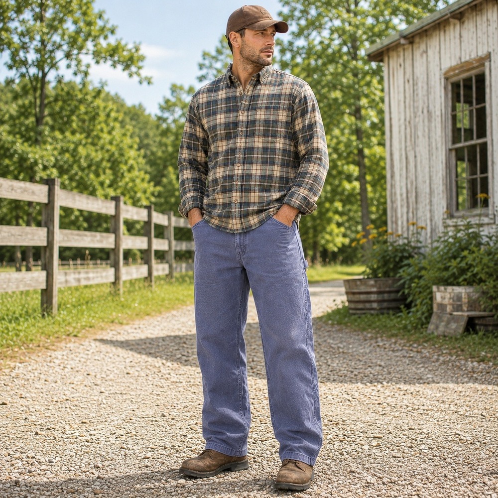 Carhartt Carpenter Pants Relaxed Fit Canvas Workwear Utility Blue Men's 40x34